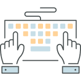 Keyboard typing icon