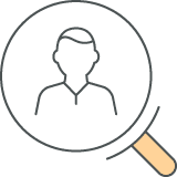 Magnify person icon