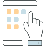 Using tablet icon
